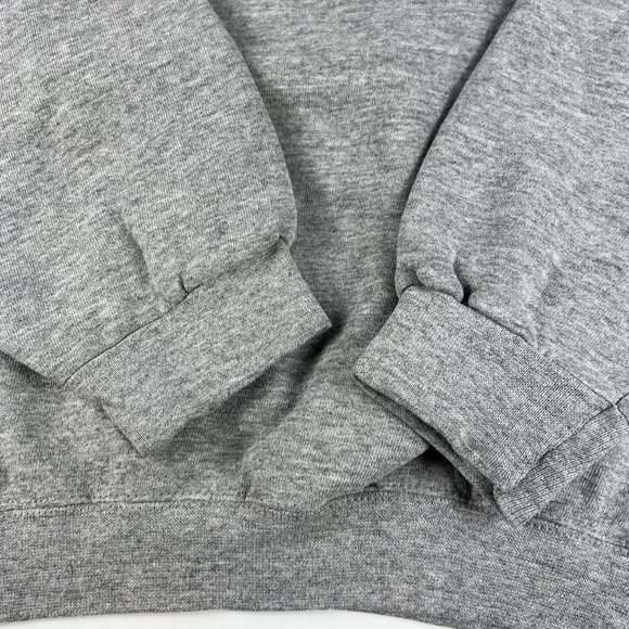 VTG 90s Nike Adult Sweatshirt Medium Boxy Grey Black Contrast Crewneck Made USA - Picture 2 of 14